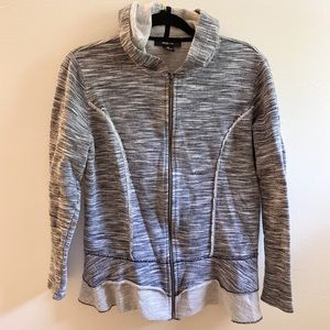 Style & Co Sweatshirt Comfy Gray Zip-Up Hoodie Medium EUC